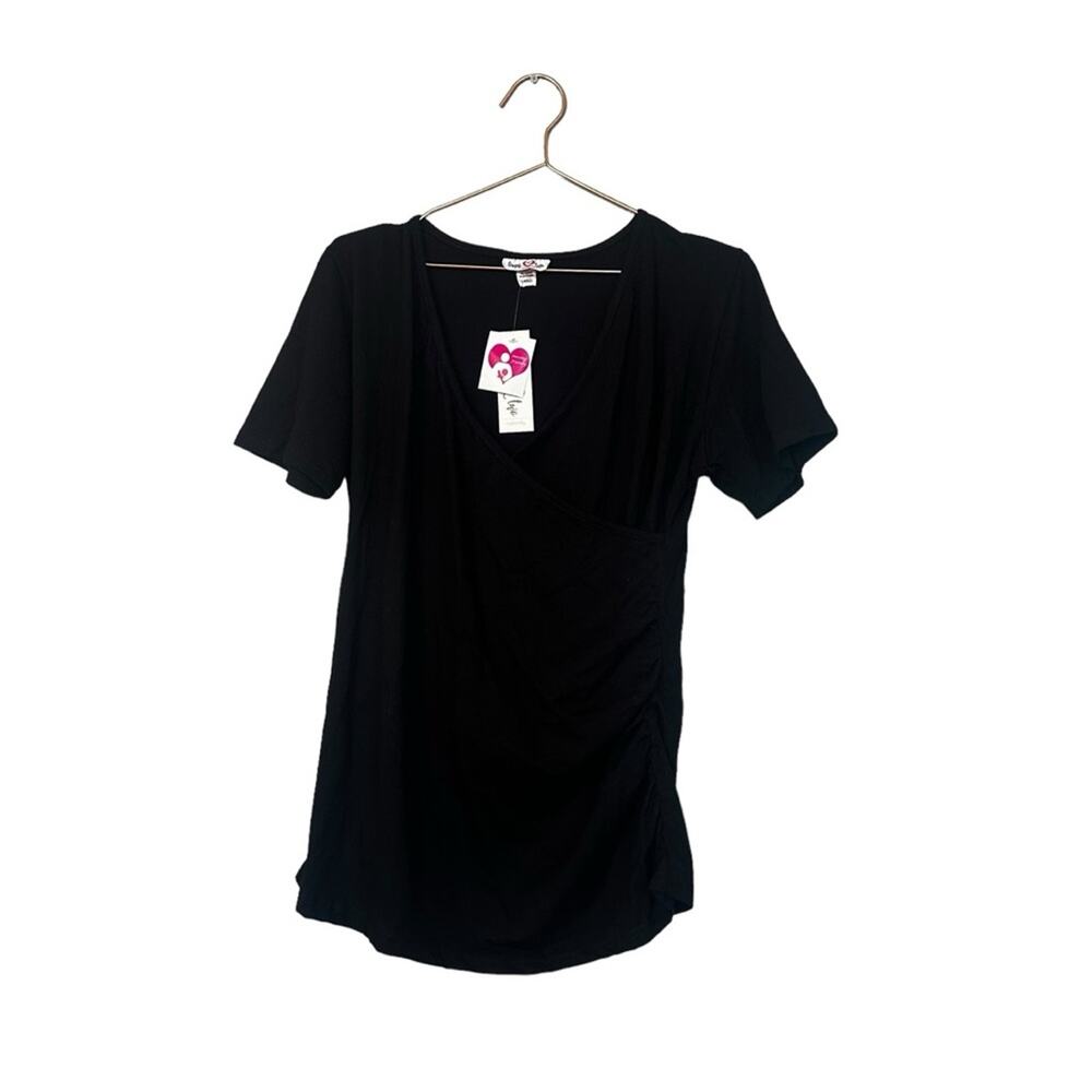 Times Two Maternity black top size small new with tag
